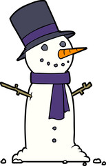 cartoon snowman