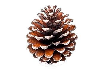 pine cone isolated on transparent background. genarative ai