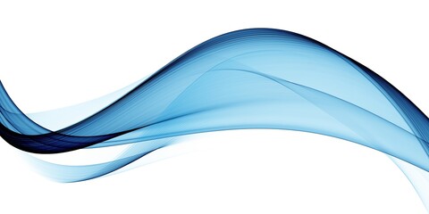 Modern blue color abstract wave design element