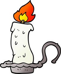 cartoon doodle burning candle
