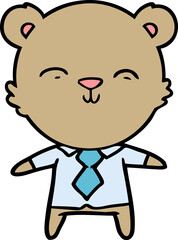 bear business cartoon chraracter