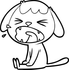 cute cartoon dog barking