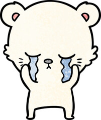 crying cartoon polarbear