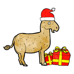 cartoon christmas donkty