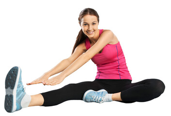 Fototapeta premium sport and lifestyle concept, young woman doing sports
