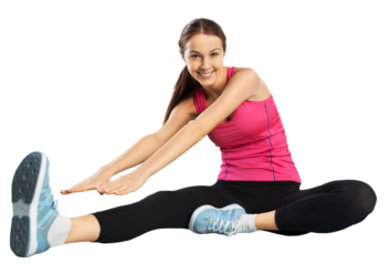 sport and lifestyle concept, young woman doing sports