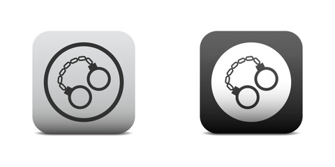 Handcuffs icon. Law and justice symbol. Flat vector illustration.