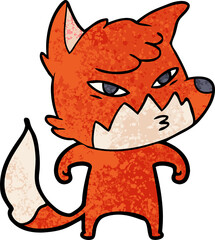 clever cartoon fox