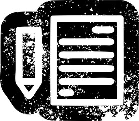 document and pencil icon symbol