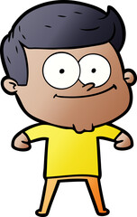 Obraz premium cartoon happy man