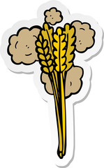 sticker of a cartoon straw