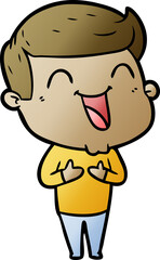 cartoon man laughing