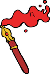 cartoon fountain pen