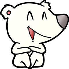 happy polar bear cartoon