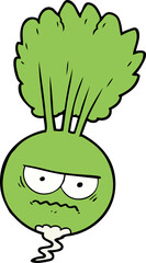 cartoon root vegetable