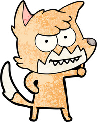 cartoon grinning fox
