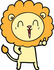 laughing lion cartoon