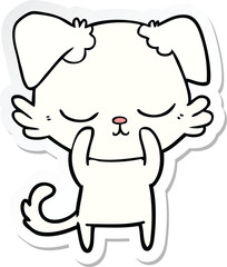 Fototapeta premium sticker of a cute cartoon dog