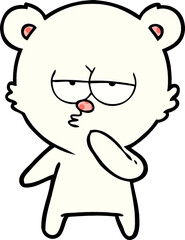 bored polar bear cartoon
