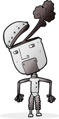 cartoon funny robot