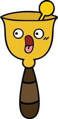 cute cartoon of a school bell