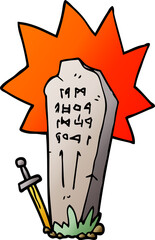 cartoon doodle heros grave