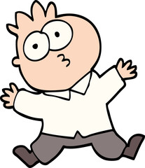 hand drawn doodle style cartoon funny office man