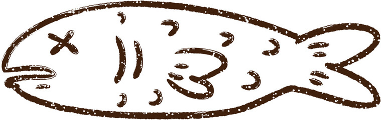 Dead Fish Charcoal Drawing