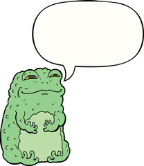 cartoon smug toad with speech bubble
