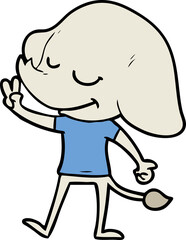 cartoon smiling elephant