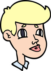 cartoon doodle of a boy face