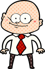 cartoon manager man staring