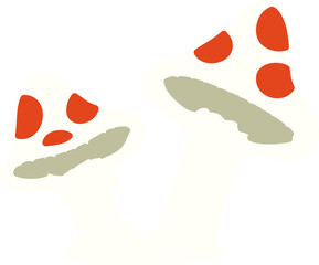 poisonous mushroom pair