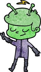 friendly cartoon spaceman