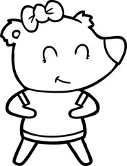 female bear cartoon