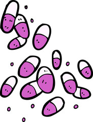 cartoon medical pills