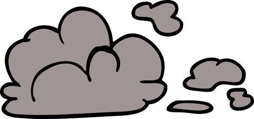 cartoon doodle storm cloud