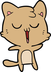 cartoon cat singing
