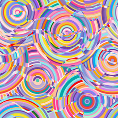 Fototapeta na wymiar Colorful circles seamless pattern