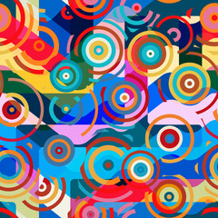 colorful circles seamless pattern