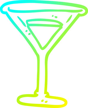 recommend clip art: cold gradient line drawing of a cartoon martini