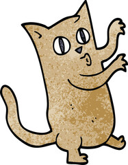 cartoon doodle dancing cat