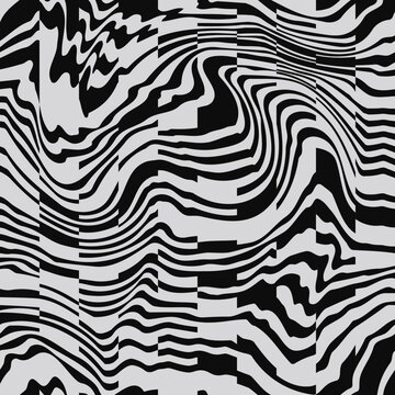 Monochrome wavy lines seamless texture