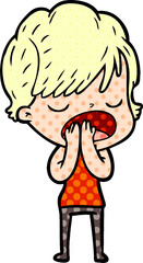 cartoon woman talking