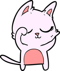 calm cartoon cat