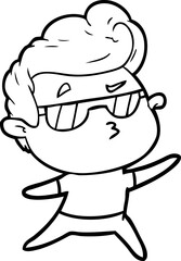 cartoon cool guy