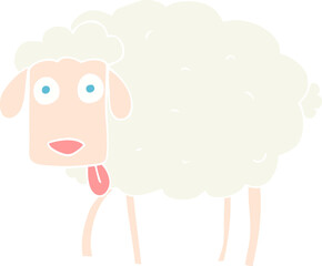 flat color illustration of sheep