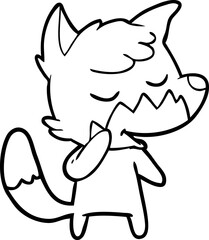 friendly cartoon fox