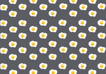 Cute background with little fried egg drawing as a pattern.