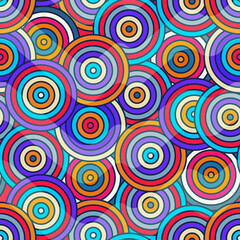 Fototapeta premium vibrant circles seamless pattern